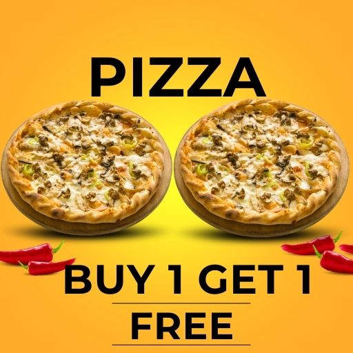 Buy 1 Regular Pizza & Get 1 Regular Pizza Free.